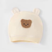 Load image into Gallery viewer, Soft Infant Beanies Caps Baby Hat Cartoon Bear Boneless Muslin Hat Newborn Headwear Windproof Spring Hat 0-3M Baby Hats

