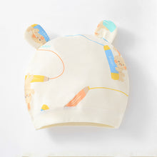 Load image into Gallery viewer, Soft Infant Beanies Caps Baby Hat Cartoon Bear Boneless Muslin Hat Newborn Headwear Windproof Spring Hat 0-3M Baby Hats
