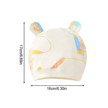 Load image into Gallery viewer, Soft Infant Beanies Caps Baby Hat Cartoon Bear Boneless Muslin Hat Newborn Headwear Windproof Spring Hat 0-3M Baby Hats
