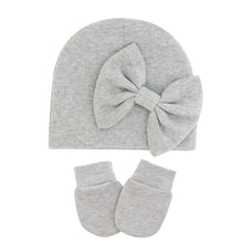 Load image into Gallery viewer, Baby Girl Hat Gloves Set Cotton Newborn Beanie for Girls Accessories Baby Cap Toddler Infant Bonnet Hats New Born Gift
