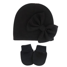 Load image into Gallery viewer, Baby Girl Hat Gloves Set Cotton Newborn Beanie for Girls Accessories Baby Cap Toddler Infant Bonnet Hats New Born Gift
