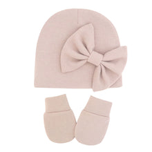 Load image into Gallery viewer, Baby Girl Hat Gloves Set Cotton Newborn Beanie for Girls Accessories Baby Cap Toddler Infant Bonnet Hats New Born Gift
