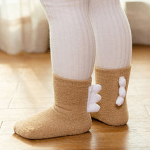 Load image into Gallery viewer, Toddler Kids Socks Newborn Baby Prewalker Winter Thick Coral Fleece Cotton Dinosaur Girl Autumn Infant Boy Cartoon Sock 0-5Y
