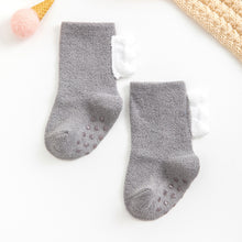 Load image into Gallery viewer, Toddler Kids Socks Newborn Baby Prewalker Winter Thick Coral Fleece Cotton Dinosaur Girl Autumn Infant Boy Cartoon Sock 0-5Y
