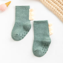 Load image into Gallery viewer, Toddler Kids Socks Newborn Baby Prewalker Winter Thick Coral Fleece Cotton Dinosaur Girl Autumn Infant Boy Cartoon Sock 0-5Y
