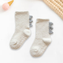 Load image into Gallery viewer, Toddler Kids Socks Newborn Baby Prewalker Winter Thick Coral Fleece Cotton Dinosaur Girl Autumn Infant Boy Cartoon Sock 0-5Y
