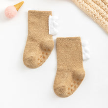 Load image into Gallery viewer, Toddler Kids Socks Newborn Baby Prewalker Winter Thick Coral Fleece Cotton Dinosaur Girl Autumn Infant Boy Cartoon Sock 0-5Y
