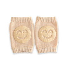 Load image into Gallery viewer, Newborn Autumn Terry Baby Socks Elbow Pads Toddler Crawling Knee Pads Baby Children Knee Pads Smiling Face Knee Pads
