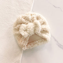 Load image into Gallery viewer, Cute Newborn Baby Hats Knot Turban Bow Fabric Thick Ear Warmer Infant Indian Hat for Boys Girls Soft Hat Beanies Winter
