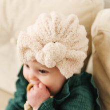 Load image into Gallery viewer, Cute Newborn Baby Hats Knot Turban Bow Fabric Thick Ear Warmer Infant Indian Hat for Boys Girls Soft Hat Beanies Winter

