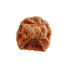 Load image into Gallery viewer, Cute Newborn Baby Hats Knot Turban Bow Fabric Thick Ear Warmer Infant Indian Hat for Boys Girls Soft Hat Beanies Winter
