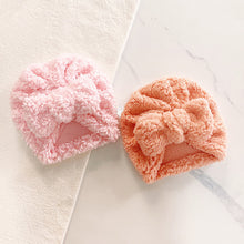 Load image into Gallery viewer, Cute Newborn Baby Hats Knot Turban Bow Fabric Thick Ear Warmer Infant Indian Hat for Boys Girls Soft Hat Beanies Winter
