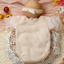 Load image into Gallery viewer, Newborn Photo Props Baby Romper Lace Clothing Toddler Art Photography Newborn Headdress Flower Girls Photograph Prop
