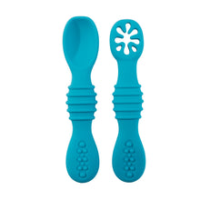 Load image into Gallery viewer, Baby Spoon Fork Set Food Grade Silicone Sticky Spoon Children Cutlery Training Spoon Feeding Tableware Soft Kitchen Accessories

