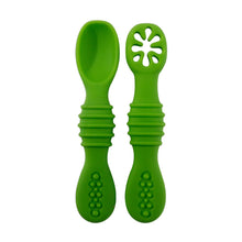 Load image into Gallery viewer, Baby Spoon Fork Set Food Grade Silicone Sticky Spoon Children Cutlery Training Spoon Feeding Tableware Soft Kitchen Accessories
