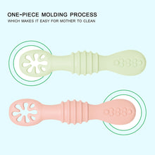 Load image into Gallery viewer, Baby Spoon Fork Set Food Grade Silicone Sticky Spoon Children Cutlery Training Spoon Feeding Tableware Soft Kitchen Accessories
