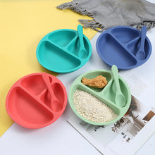 Load image into Gallery viewer, Baby Silicone Dining Plate Kids Feeding Plate Sucker Bowl Solid Smile Face Children Dishes Toddler Training Tableware BPA Free
