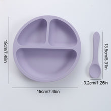 Load image into Gallery viewer, Baby Silicone Dining Plate Kids Feeding Plate Sucker Bowl Solid Smile Face Children Dishes Toddler Training Tableware BPA Free
