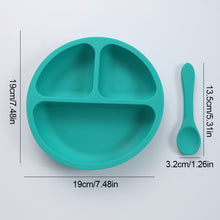 Load image into Gallery viewer, Baby Silicone Dining Plate Kids Feeding Plate Sucker Bowl Solid Smile Face Children Dishes Toddler Training Tableware BPA Free
