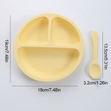 Load image into Gallery viewer, Baby Silicone Dining Plate Kids Feeding Plate Sucker Bowl Solid Smile Face Children Dishes Toddler Training Tableware BPA Free
