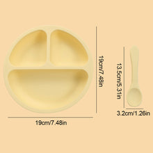 Load image into Gallery viewer, Baby Silicone Dining Plate Kids Feeding Plate Sucker Bowl Solid Smile Face Children Dishes Toddler Training Tableware BPA Free
