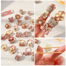 Load image into Gallery viewer, 20Pcs/Lot Cute Cartoon Bear Rabbit Hair Band Girls Elastic Rubber Band Headwear Flower Bow Baby Kids Hair Accessories Ornaments
