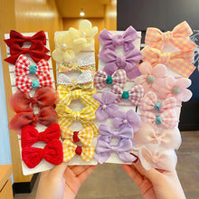 Load image into Gallery viewer, 10pcs Cute Flower Elastic Hair Bands for Girls Hair Protection Bow Tie Scrunchies Hair Rope Sweet Hair Circle Baby Hair Accessories
