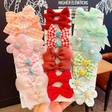 Load image into Gallery viewer, 10pcs Cute Flower Elastic Hair Bands for Girls Hair Protection Bow Tie Scrunchies Hair Rope Sweet Hair Circle Baby Hair Accessories
