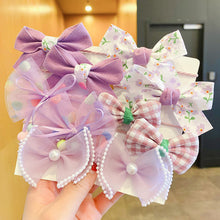 Load image into Gallery viewer, 10pcs Cute Flower Elastic Hair Bands for Girls Hair Protection Bow Tie Scrunchies Hair Rope Sweet Hair Circle Baby Hair Accessories
