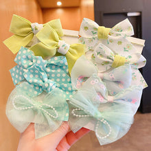 Load image into Gallery viewer, 10pcs Cute Flower Elastic Hair Bands for Girls Hair Protection Bow Tie Scrunchies Hair Rope Sweet Hair Circle Baby Hair Accessories

