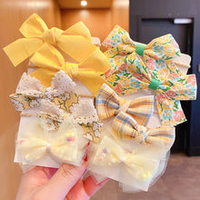 Load image into Gallery viewer, 10pcs Cute Flower Elastic Hair Bands for Girls Hair Protection Bow Tie Scrunchies Hair Rope Sweet Hair Circle Baby Hair Accessories
