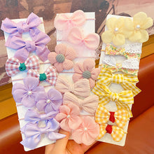Load image into Gallery viewer, 10pcs Cute Flower Elastic Hair Bands for Girls Hair Protection Bow Tie Scrunchies Hair Rope Sweet Hair Circle Baby Hair Accessories
