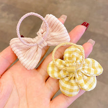 Load image into Gallery viewer, 10pcs Cute Flower Elastic Hair Bands for Girls Hair Protection Bow Tie Scrunchies Hair Rope Sweet Hair Circle Baby Hair Accessories
