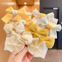 Load image into Gallery viewer, 10pcs Cute Flower Elastic Hair Bands for Girls Hair Protection Bow Tie Scrunchies Hair Rope Sweet Hair Circle Baby Hair Accessories
