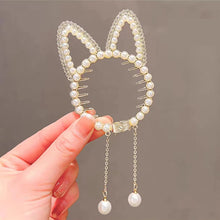 Load image into Gallery viewer, Cute Shiny Angel Wing Animal Ears Hair Clip Elegant Tassel Pearl Hairpins Ponytail Bun Headband For Women Girl Hair Accessories
