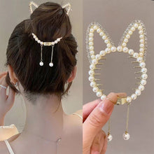 Load image into Gallery viewer, Cute Shiny Angel Wing Animal Ears Hair Clip Elegant Tassel Pearl Hairpins Ponytail Bun Headband For Women Girl Hair Accessories
