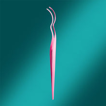 Load image into Gallery viewer, Stainless Steel Widened Curved False Eyelash Tweezer Portable Convenient False Eyelash Auxiliary Clip Beauty Makeup Tool
