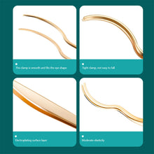 Load image into Gallery viewer, Stainless Steel Widened Curved False Eyelash Tweezer Portable Convenient False Eyelash Auxiliary Clip Beauty Makeup Tool
