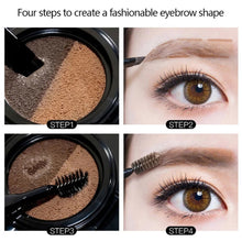 Load image into Gallery viewer, Two Tone Matte Air Cushion Eyebrow Cream Waterproof Long-lasting Non-smudging Eyebrow Dye Cream Makeup Cosmetics
