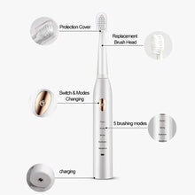 Load image into Gallery viewer, Adult Electric Toothbrush Waterproof Ultrasonic Vibration Toothbrush USB Charging Smart Toothbrush Oral Care
