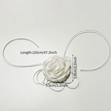 Load image into Gallery viewer, Personalized Handmade Camellia Necklace Long DIY Camellia Flower Choker Large Flower Women Elegant Female Neckchain Jewelry
