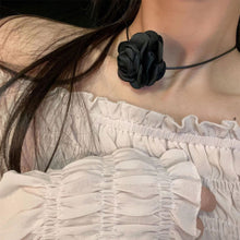 Load image into Gallery viewer, Personalized Handmade Camellia Necklace Long DIY Camellia Flower Choker Large Flower Women Elegant Female Neckchain Jewelry
