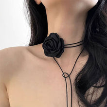 Load image into Gallery viewer, Personalized Handmade Camellia Necklace Long DIY Camellia Flower Choker Large Flower Women Elegant Female Neckchain Jewelry
