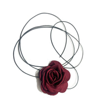 Load image into Gallery viewer, Personalized Handmade Rose Necklace Long DIY Rose Flower Choker Large Flower Women Elegant Female Neckchain Jewelry
