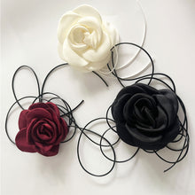 Load image into Gallery viewer, Personalized Handmade Rose Necklace Long DIY Rose Flower Choker Large Flower Women Elegant Female Neckchain Jewelry
