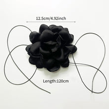 Load image into Gallery viewer, Fashion Rose Necklace Long DIY Camellia Flower Fleece Choker Large Flower Women Elegant Women Neckchain Jewelry
