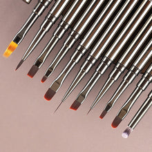 Load image into Gallery viewer, DIY Soft Metal Rod Nail Art Brush Painting Brush Flower Design Acrylic Line Drawing Pen Nail Gel Brush Manicure Tool
