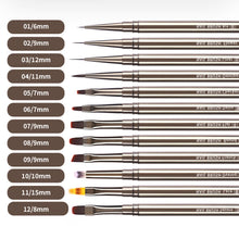 Load image into Gallery viewer, DIY Soft Metal Rod Nail Art Brush Painting Brush Flower Design Acrylic Line Drawing Pen Nail Gel Brush Manicure Tool
