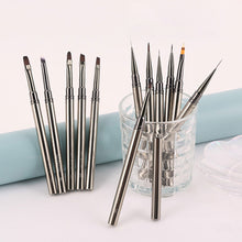 Load image into Gallery viewer, DIY Soft Metal Rod Nail Art Brush Painting Brush Flower Design Acrylic Line Drawing Pen Nail Gel Brush Manicure Tool
