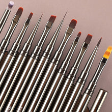Load image into Gallery viewer, DIY Soft Metal Rod Nail Art Brush Painting Brush Flower Design Acrylic Line Drawing Pen Nail Gel Brush Manicure Tool
